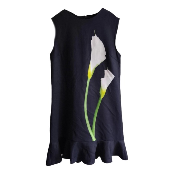 Victoria Beckham for Target Calla Lily Satin Ruffle Hem Cocktail Dress - Picture 1 of 4